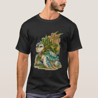 Trage Getijden Vibes Schattige Zeeschildpad T-shirt