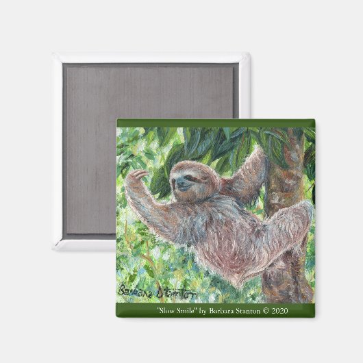 "Trage glimlach" Magneet (Voorkant / Achterkant)