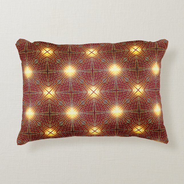 Trage herhalingslijnen die lichtcirkels genereren accent kussen (Voorkant)