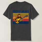 Trage Jams GUITAR Funny Sloth Play Guitar T-shirt (Design voorkant)