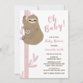 Trage Meisje Baby Shower Uitnodiging (Voorkant)