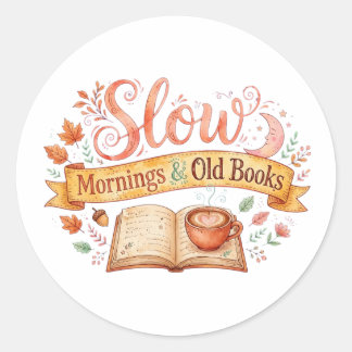 Trage ochtenden & oude boeken Cozy Sticker