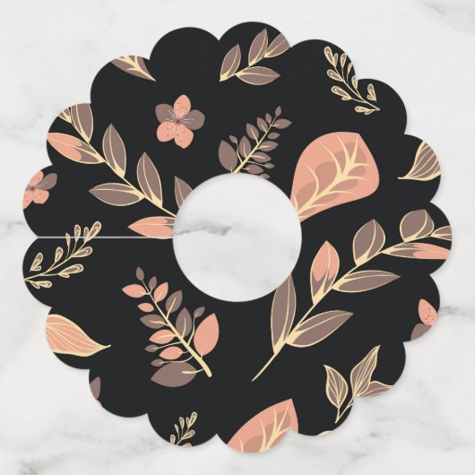 Trage ontwerpreeks wijnglaslabel (Voorkant)