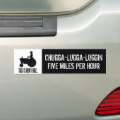 Trage tractor Funny Farmer Chugga Luggin Bumpersticker (Op auto)