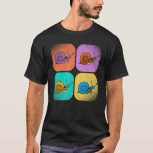 Trage Tuin Dier Slak Gastropod Pop Art Slak T-shirt