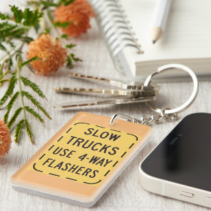 Trage wegmarkering sleutelhanger