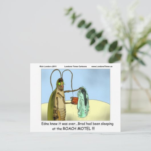 Tragedie bij Roach Motel Funny geeft T - shirts Mo Briefkaart (Staand voorkant)