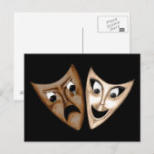 Tragedie en comedy briefkaart (Voorkant / Achterkant)