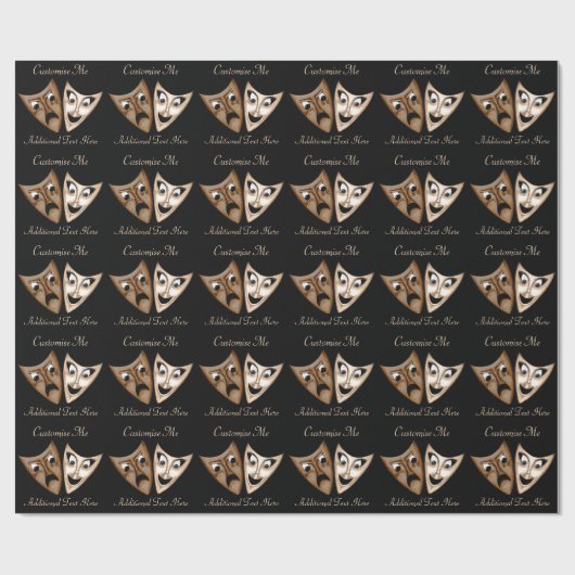 Tragedie en comedy cadeaupapier (Vlak)