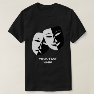 Tragedie van de comedie van het masker van het the t-shirt
