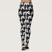 Tragedie van de comedy van het theater Black White Leggings (Achterkant)