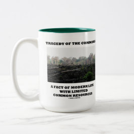 tragedie van de gemeenschap een feit van het moder tweekleurige koffiemok
