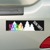 Trail aan het lopen - stel Vuile Bumpersticker in  (Op auto)