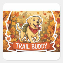 Trail Buddy Labrador Wandelhond Sticker