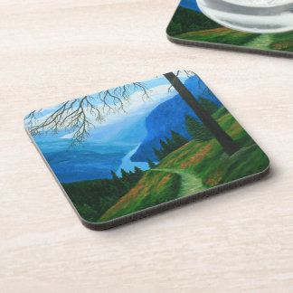 Trail door onderzetter bergen, set van 6