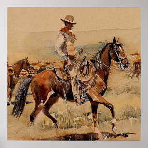"Trail Drive" 2 Westerne kunst van Edward Borein Poster
