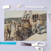 “Trail Drive” Westerse kunst van Edward Borein Tissuepapier (Craft)