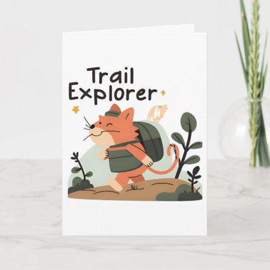 Trail Explorer Cat - Carte de voeux (Devant)
