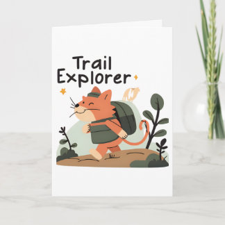 Trail Explorer Cat – Wenskaart Kaart