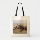 Trail Herd naar Wyoming door WHD Koerner Tote Bag (Voorkant)