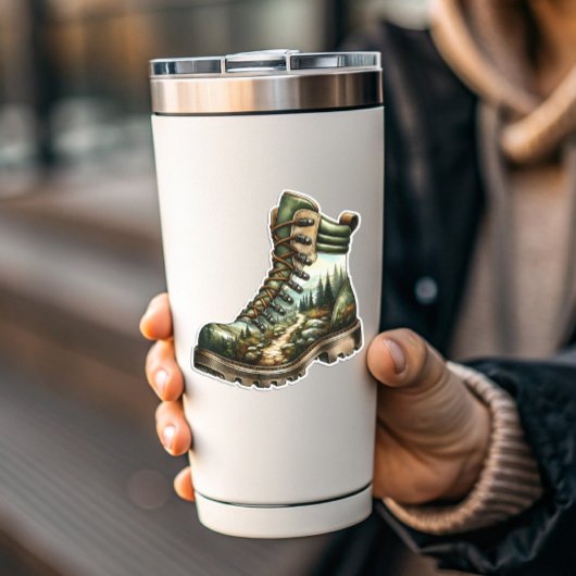 Trail Hiking Boot Vinyl Sticker | Die-Cut Sticker