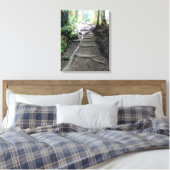 Trail in de Bossen van Mt Rainier Canvas Print (Insitu (Slaapkamer))