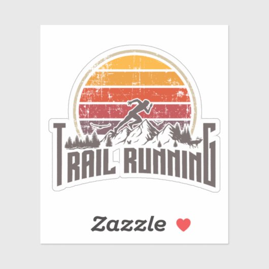 Trail met  zonsondergang sticker (Vel)