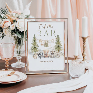 Trail Mix Bar Woodland Adventure Jongens Baby Show Poster