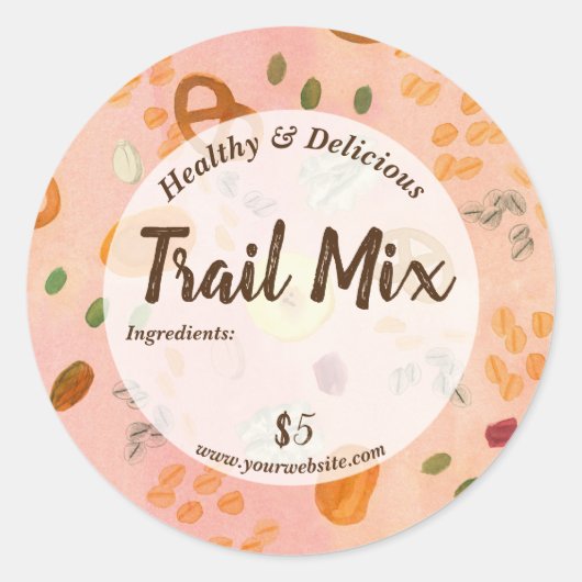 Trail Mix Homemade Hiker Snack Étiquette produit (Devant)