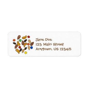 Trail Mix Snack Return Address Labels