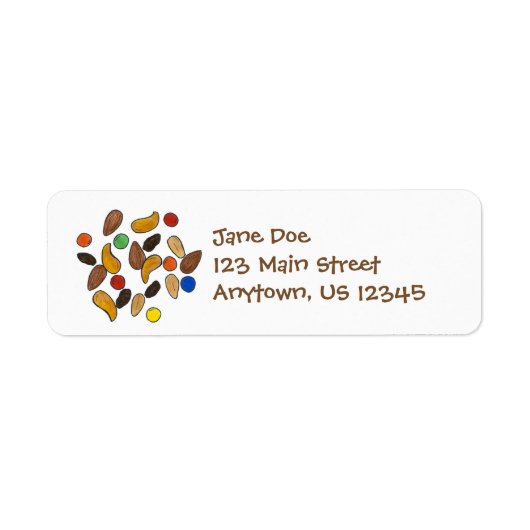 Trail Mix Snack Return Address Labels (Voorkant)
