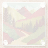 Trail naar de hemel glazen onderzetter (Achterkant)