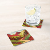 Trail naar de hemel vierkante kartonnen onderzetter (Insitu)