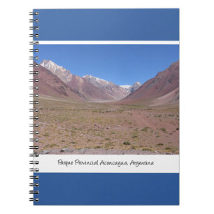 Trail naar het Aconcagua-gebergte in Argentinië Notitieboek