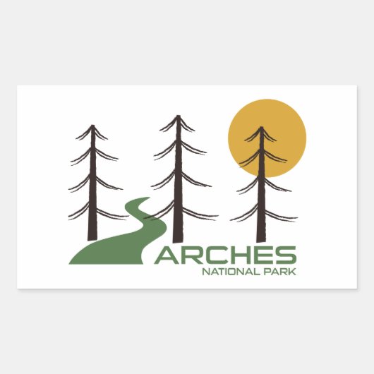 Trail nationaal park Arches Rechthoekige Sticker (Voorkant)