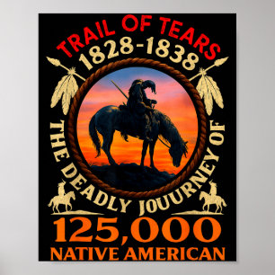 Trail Of Tears 1828-1838 Inheemse Amerikaanse Gesc Poster
