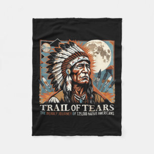 Trail Of Tears Memorial Native American Fleece Deken