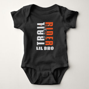 Trail Rider Biker Lil Bro Aangepaste Familiecyclus Romper