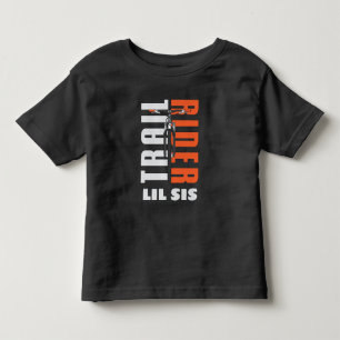 Trail Rider Biker Lil Sis Custom Family Cyclist Kinder Shirts