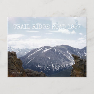 Trail Ridge Road Colorado Highway 1957 Retro Briefkaart