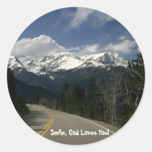 Trail Ridge Road, Rocky Mountain National Park, CO Ronde Sticker