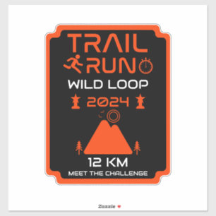 Trail Run Competition Award Sticker