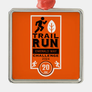 Trail Runner Race Competitie Metalen Ornament