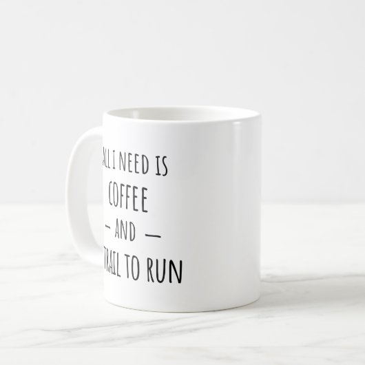 Trail Runner Runner Runner Gift Idea Coffee Mug (Devant gauche)