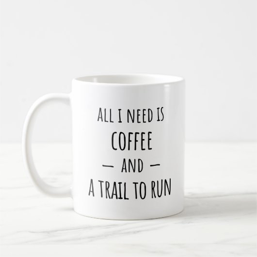 Trail Runner Runner Runner Gift Idea Coffee Mug (Gauche)