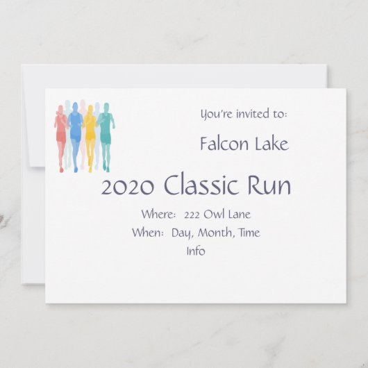 Trail Running Racing Event Kaart (Achterkant)