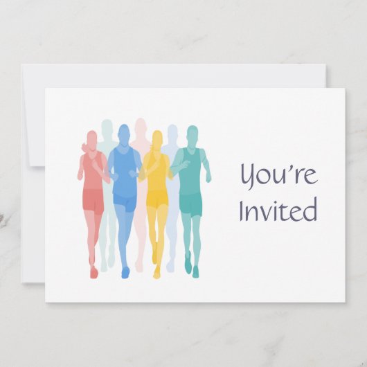 Trail Running Racing Runner-evenement Kaart (Voorkant)