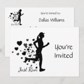 Trail Running Racing Runner thema Verjaardag Kaart (Voorkant / Achterkant)