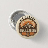 Trail seeker Explorer Badge | Kids Outdoor Award (Devant & derrière)