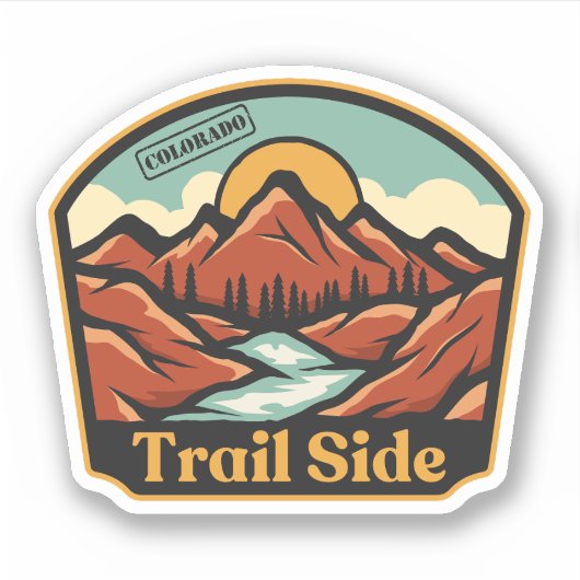 Trail Side, Colorado Sticker (Voorkant)